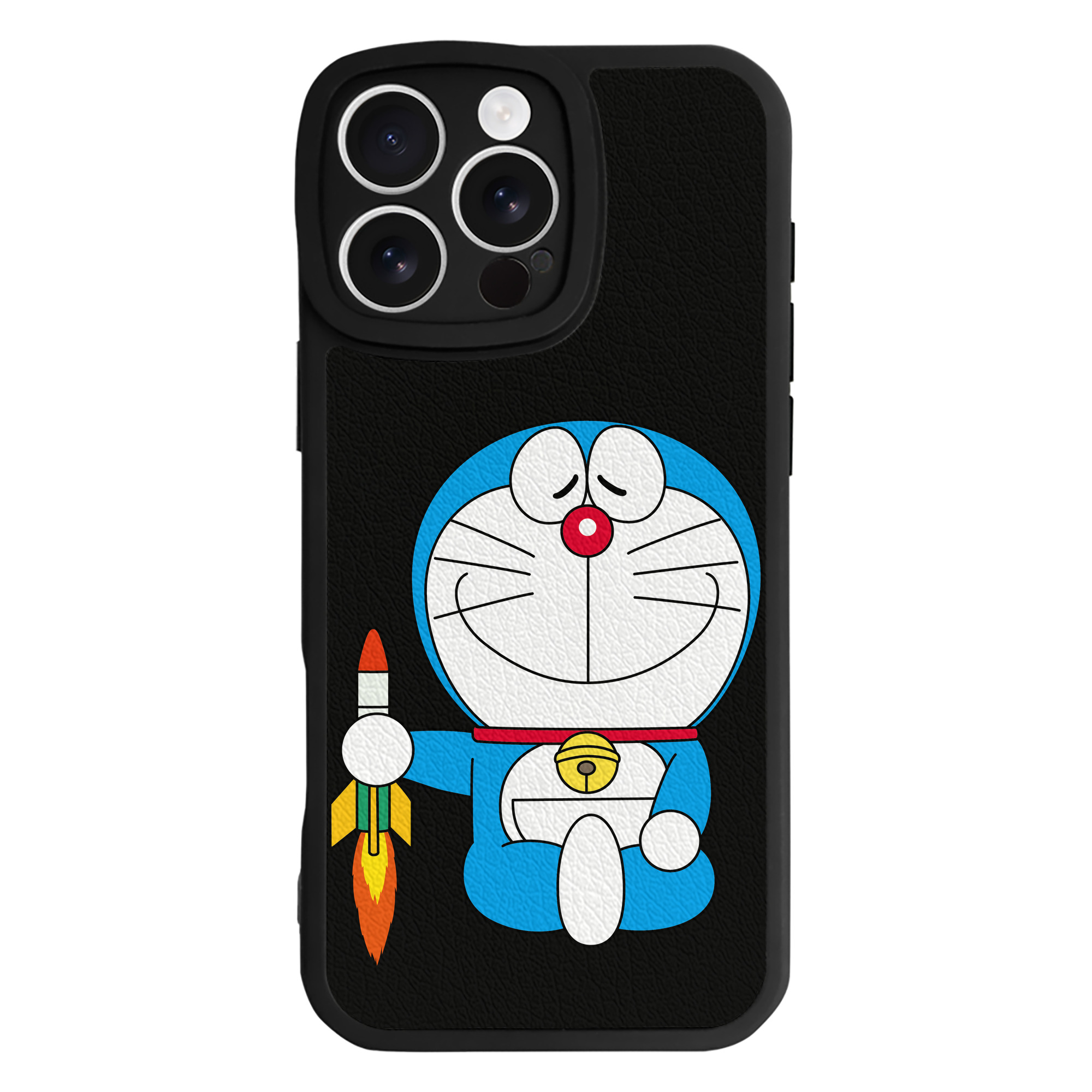 （画像用） ドラえもん Doraemon 【iPhone 16シリーズ対応】シリコンスマホケース（レザー調） 材質：シリコン